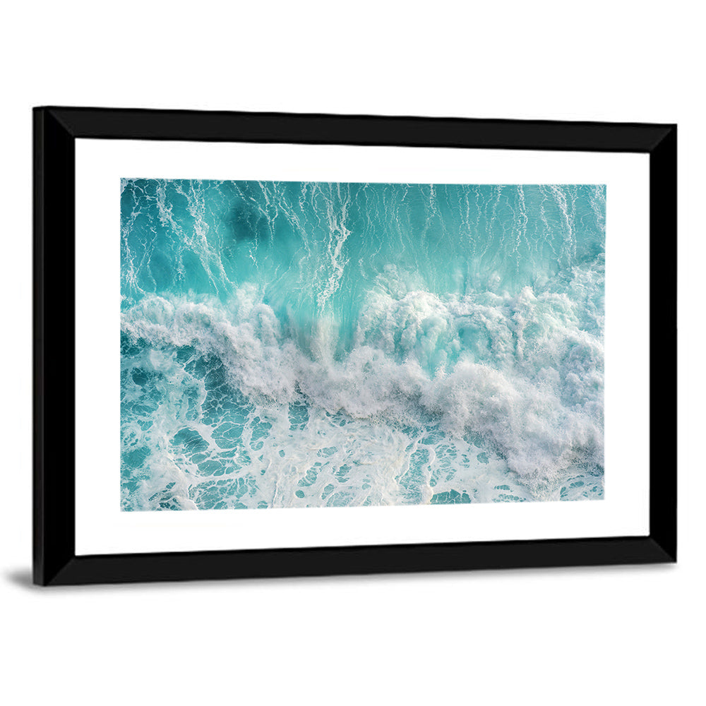 Top Down Turquoise Wave Wall Art