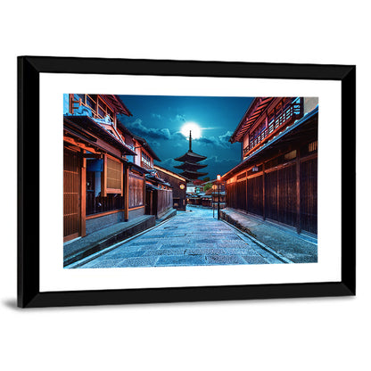 Moonlit Sannen Zaka Kyoto Wall Art