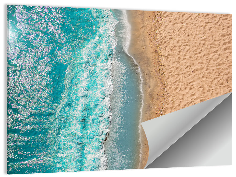 Turquoise Coastline Aerial Wall Art