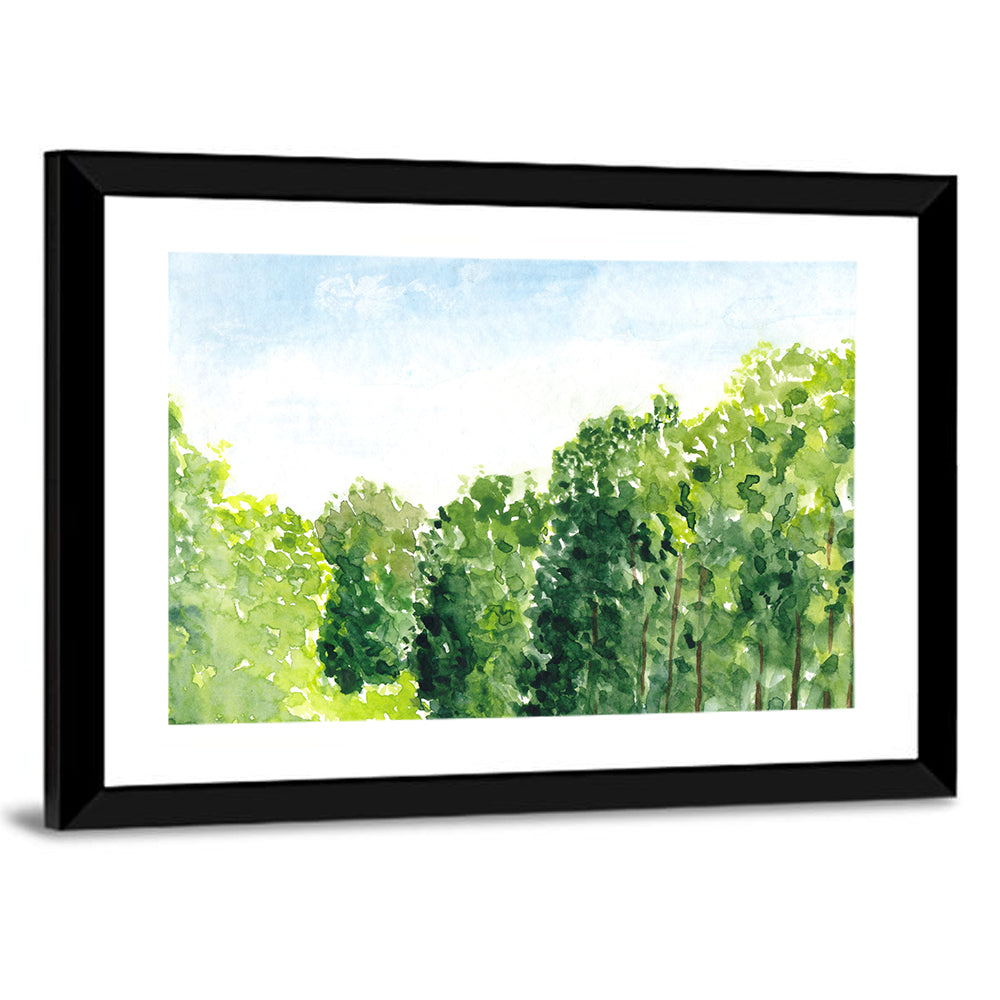 Summer Canopy Watercolor Illustration Wall Art