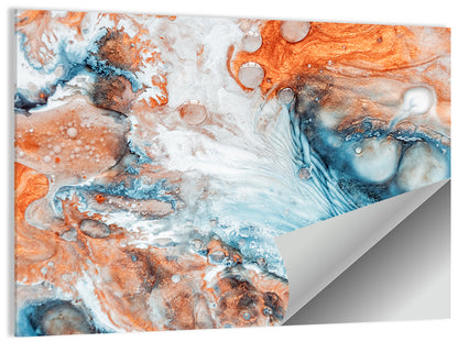 Copper Marble Fluid Abstract Wall Art