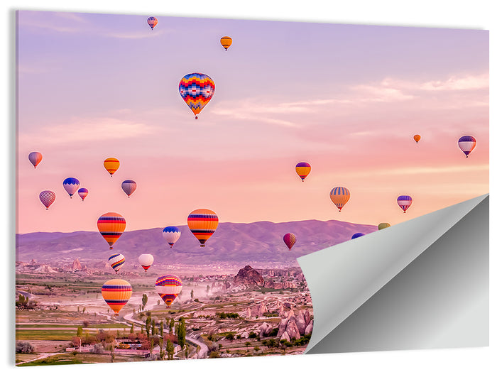 Cappadocia Hot Air Balloons Wall Art as a poster print