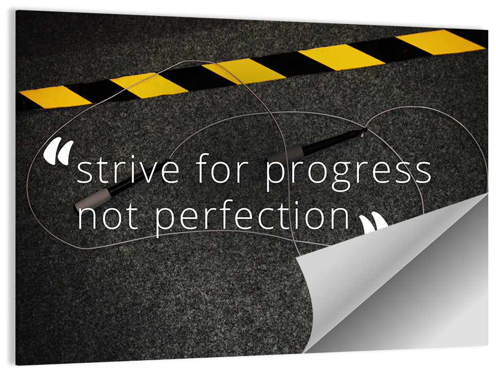 Strive for Progress Not Perfection Wall Art