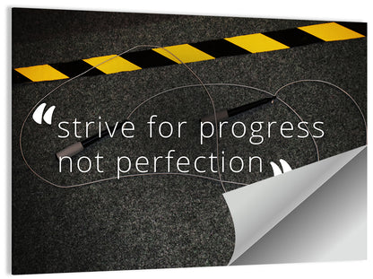 Strive for Progress Not Perfection Wall Art