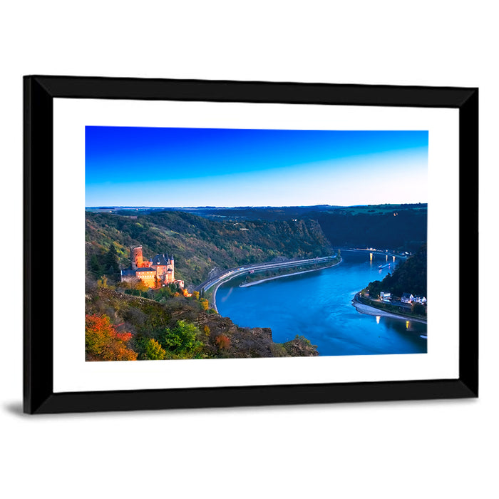 Rhine Valley at Dusk Wall Art as a framed print