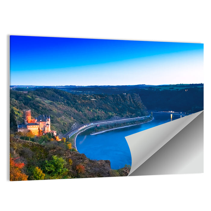 Rhine Valley at Dusk Wall Art as a poster print