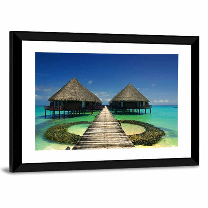 Maldives Overwater Bungalows Wall Art
