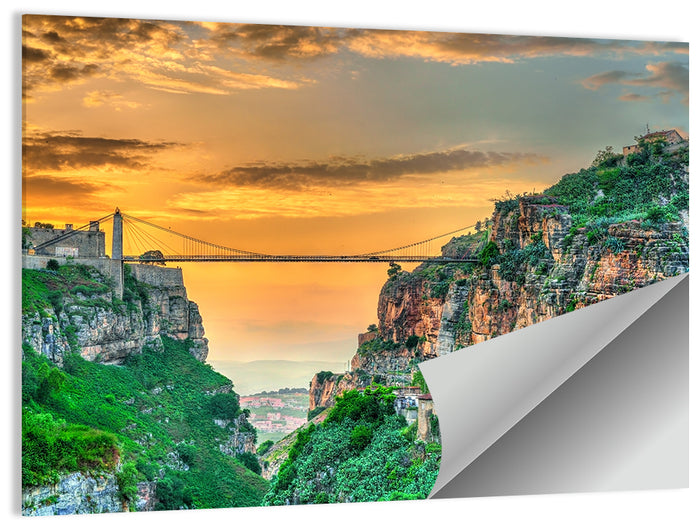 Sidi M'cid Bridge Over Constantine Canyon Wall Art as a poster print