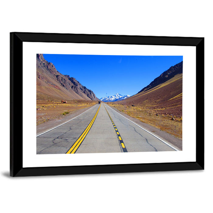 Road to Mount Aconcagua Wall Art as a framed print