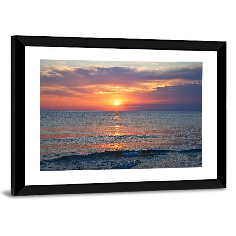Lake Michigan Sunset Reflection Wall Art