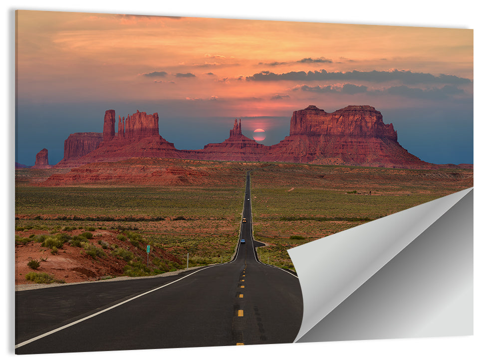 Tribal Park Monument Valley Sunset Wall Art