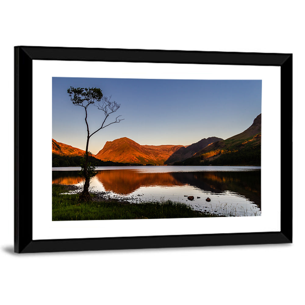 Buttermere Lone Tree Reflection Wall Art