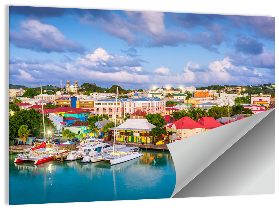 St. John’s Harbor at Golden Dusk Wall Art