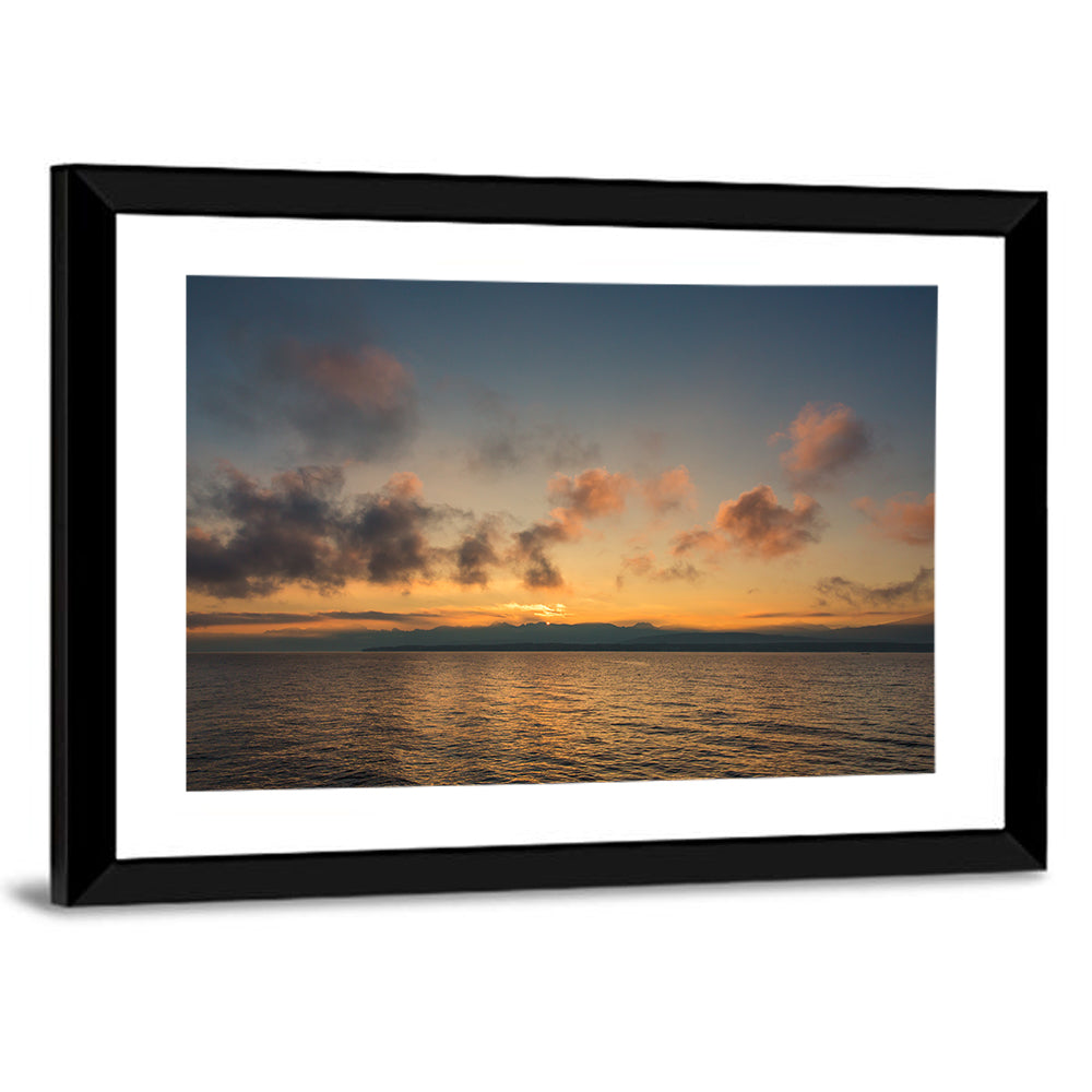 Lake Leman Golden Sunset Wall Art