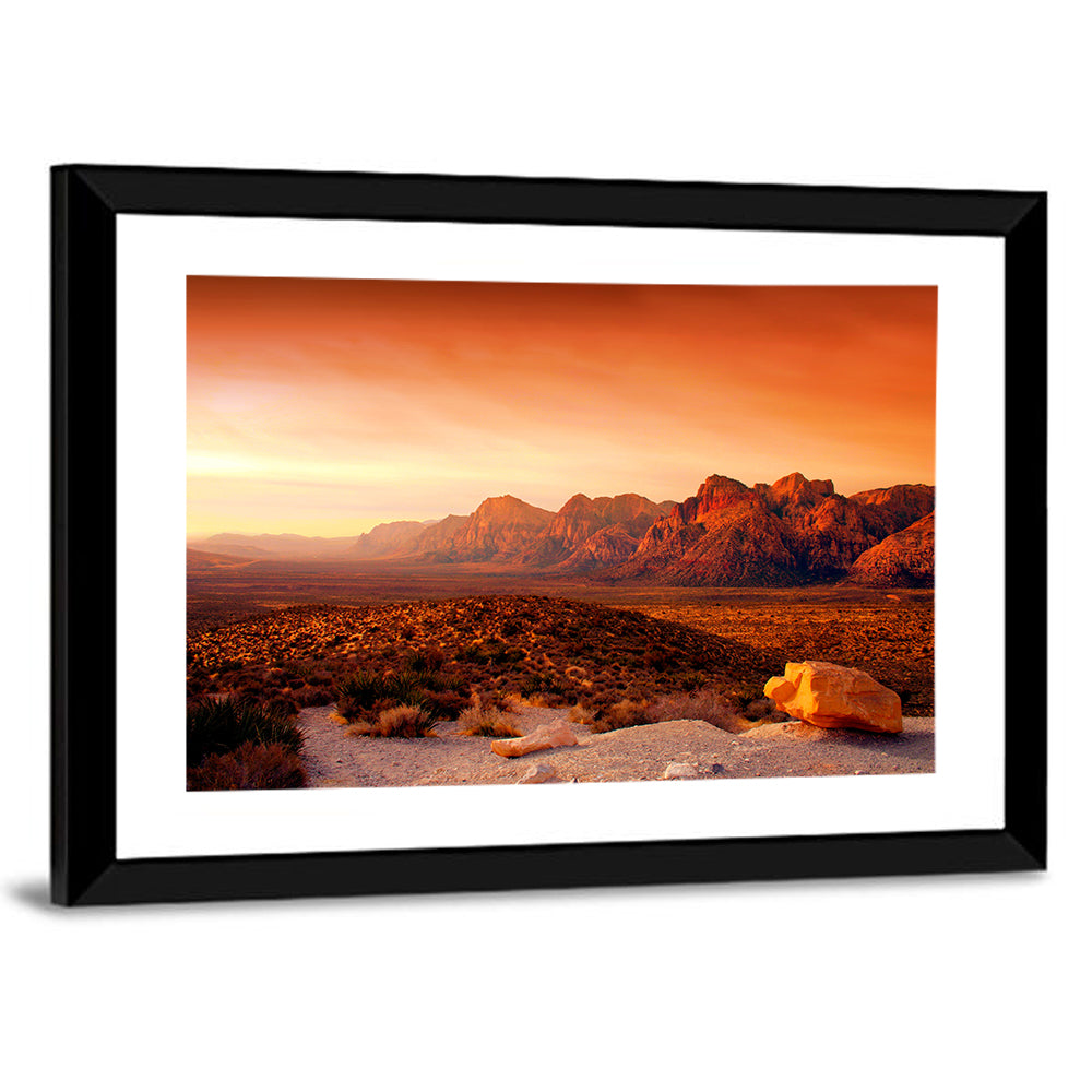 Red Rock Canyon Sunset Wall Art