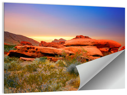 Red Rock Canyon Sunset Wall Art