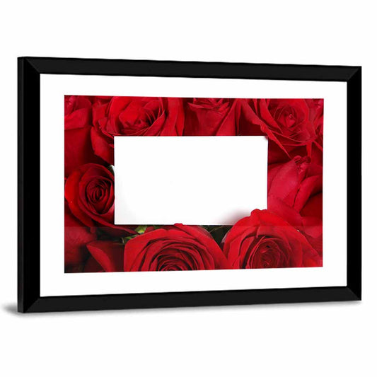 Rose Frame with White Center Wall Art