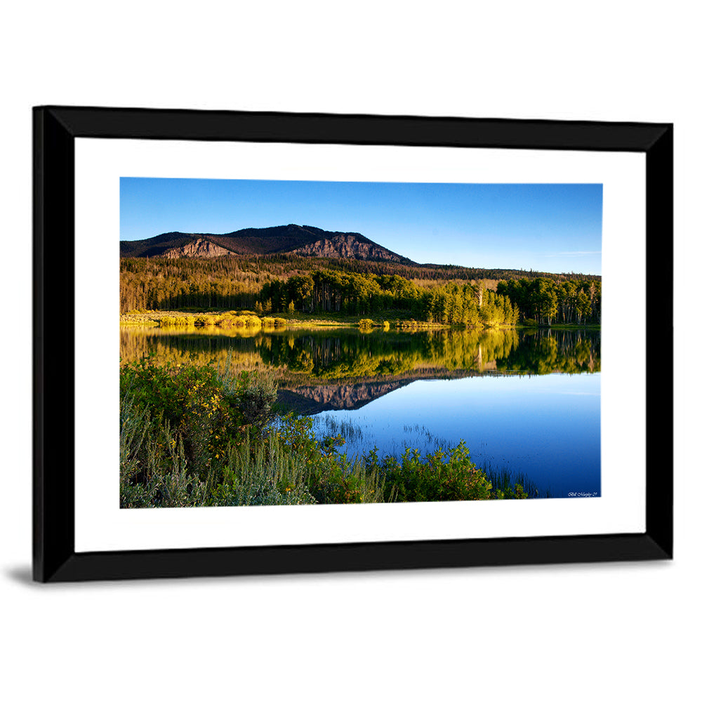 Golden Hour Mountain Lake Wall Art