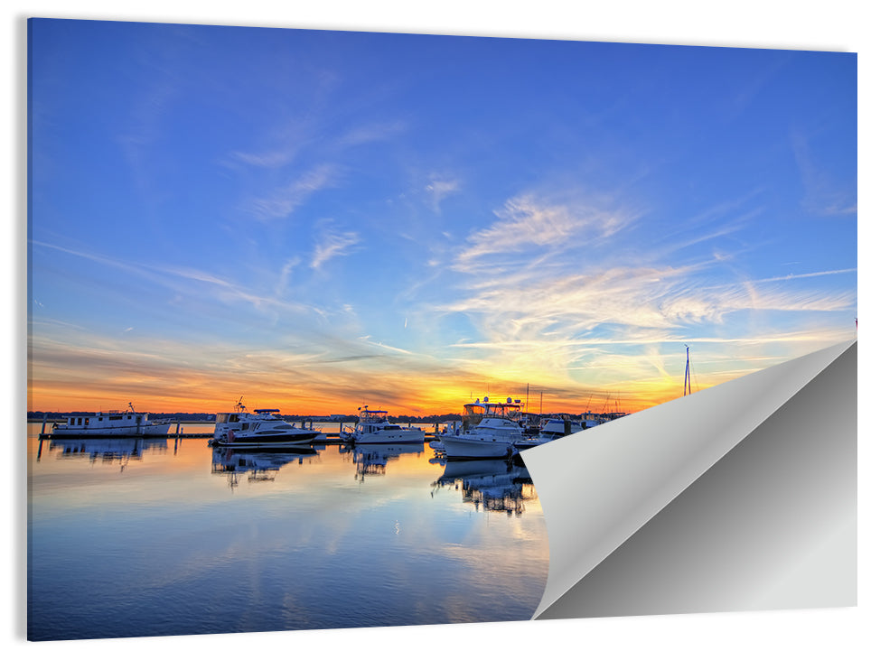 Marina at Golden Hour Wall Art