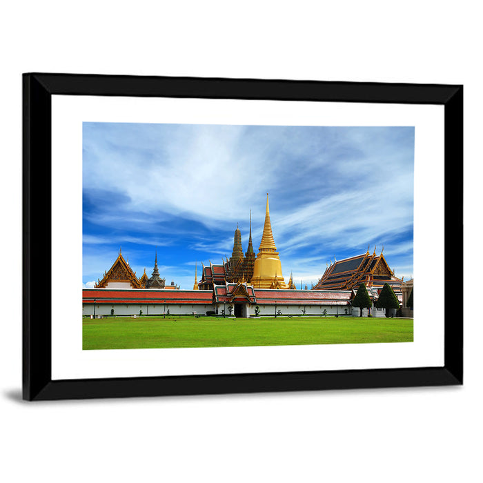 Golden Stupa at Wat Phra Kaew Wall Art as a framed print