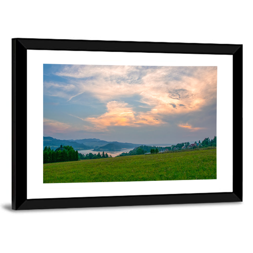 Czorsztynskie Lake Meadow at Dusk Wall Art