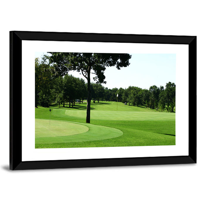 Oklahoma Golf Course Greens Wall Art as a framed print