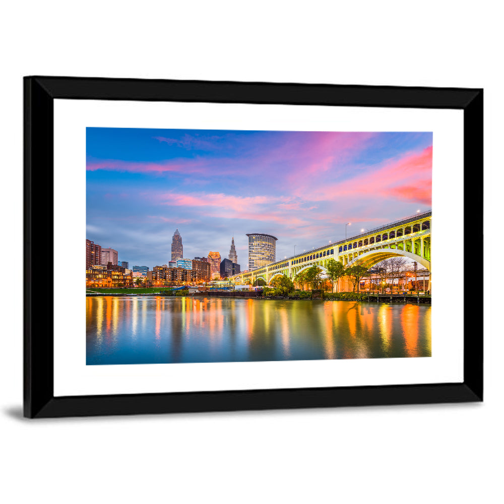 Cleveland Skyline at Dusk Wall Art