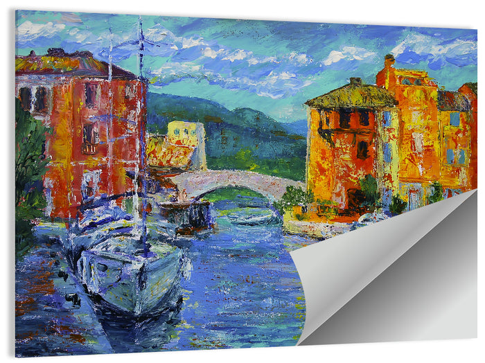 Port Grimaud Canal Scene Wall Art as a poster print