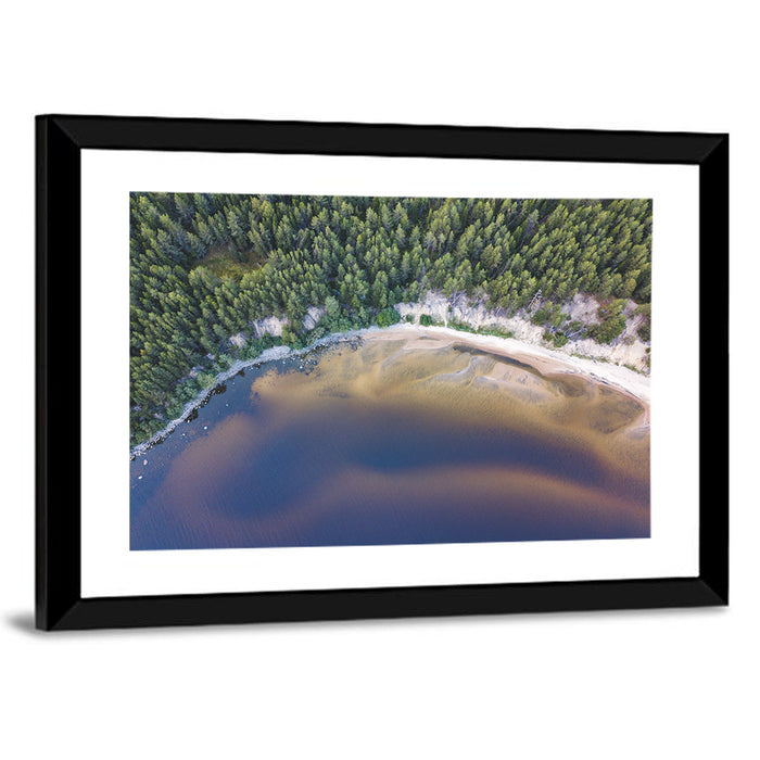 Lake Onega Shoreline Wall Art as a framed print