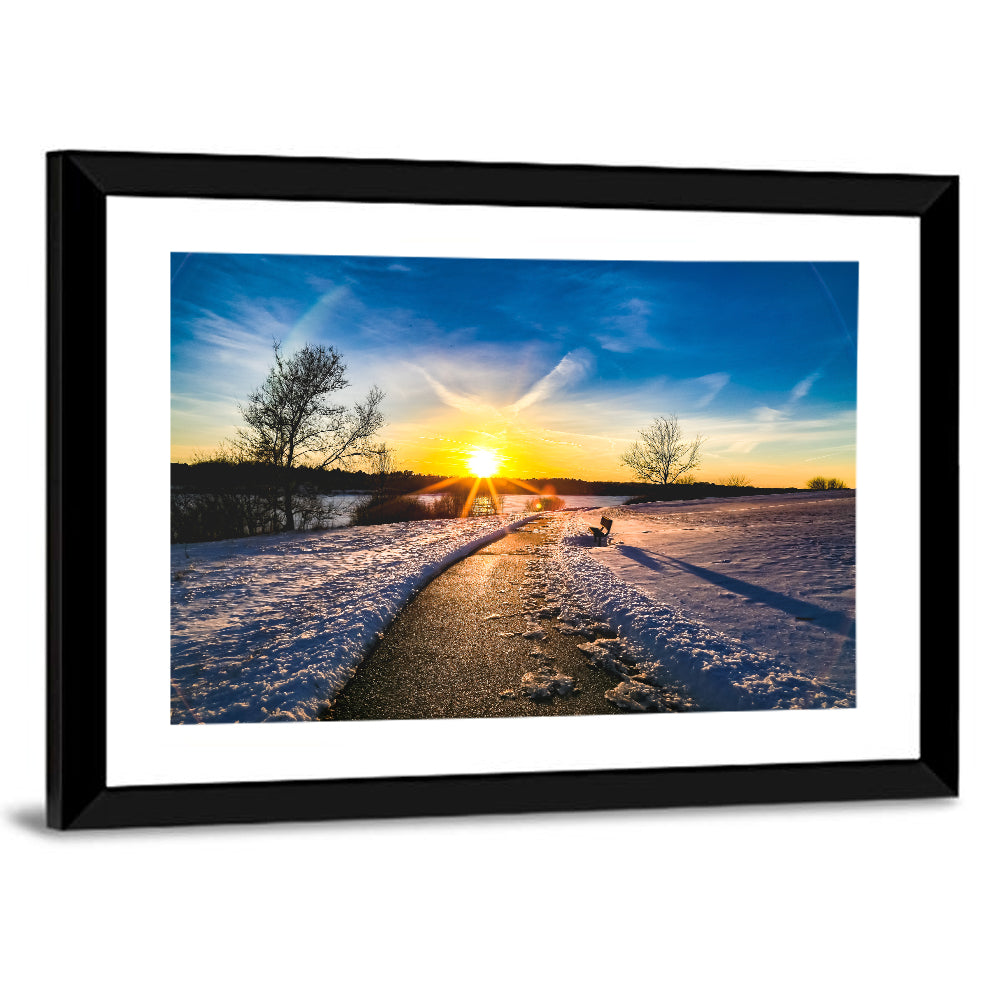 Lake Zorinsky Winter Sunrise Wall Art