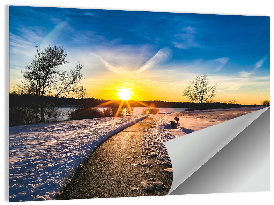 Lake Zorinsky Winter Sunrise Wall Art