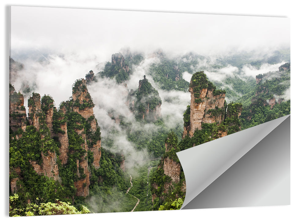 Zhangjiajie Sandstone Pillars Wall Art