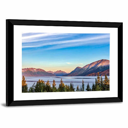 Alaskan Mountain Lake Golden Hour Wall Art