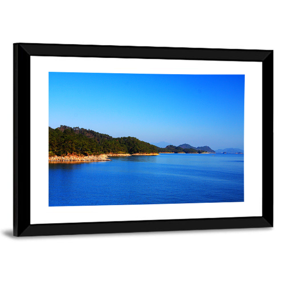 Qiandao Lake Rocky Shoreline Wall Art