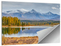 Autumn Mountain Lake Reflection Wall Art