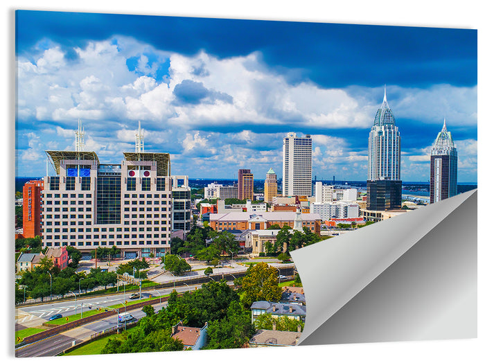 Mobile Skyline with Rsa Battle House Tower Wall Art as a poster print