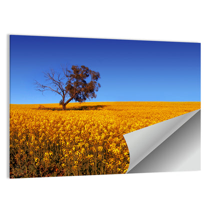 Canola Field with Lone Tree Wall Art