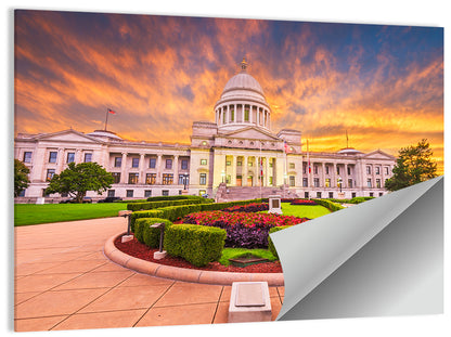 Arkansas State Capitol at Sunset Wall Art