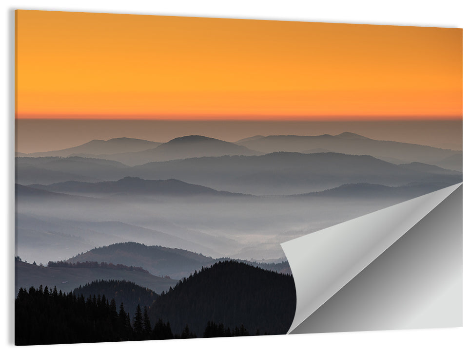 Rarau Mountains Sunrise Wall Art