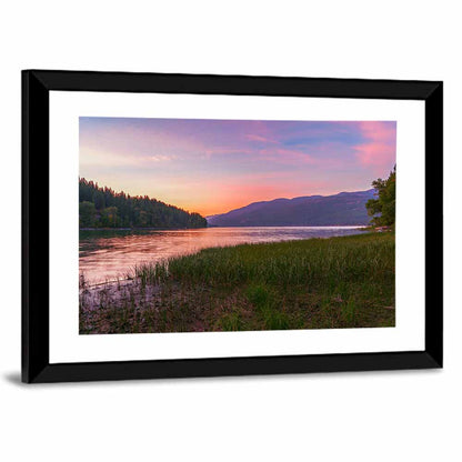 Whitefish Lake Sunset Glow Wall Art