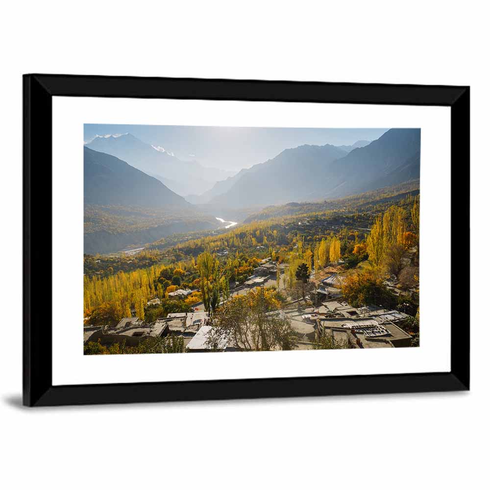Hunza Valley Autumn Landscape Wall Art