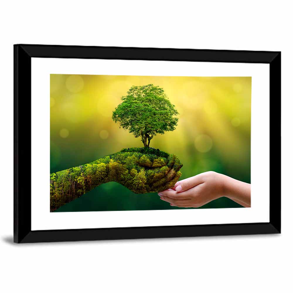 Surreal Forest Hand with Tree Wall Art