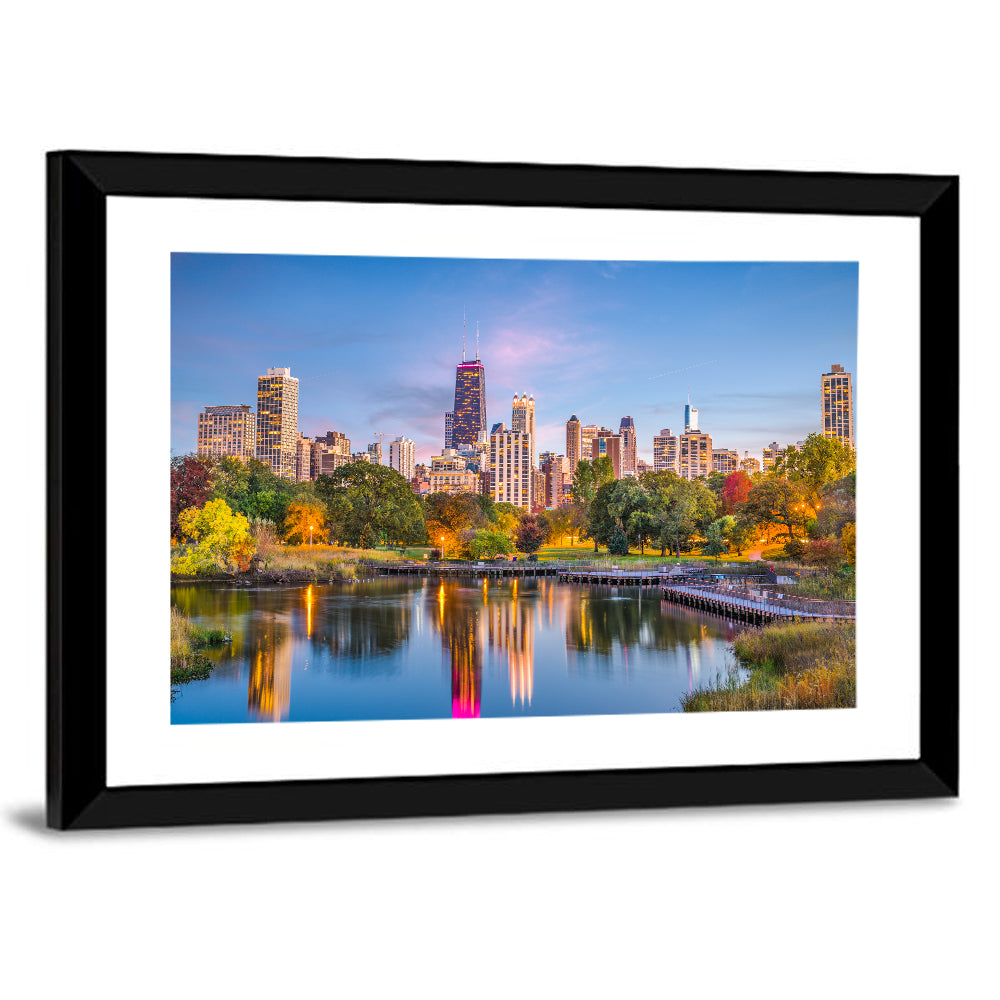 Chicago Skyline at Twilight Wall Art