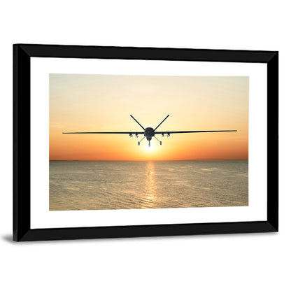Sunset Surveillance Drone Wall Art