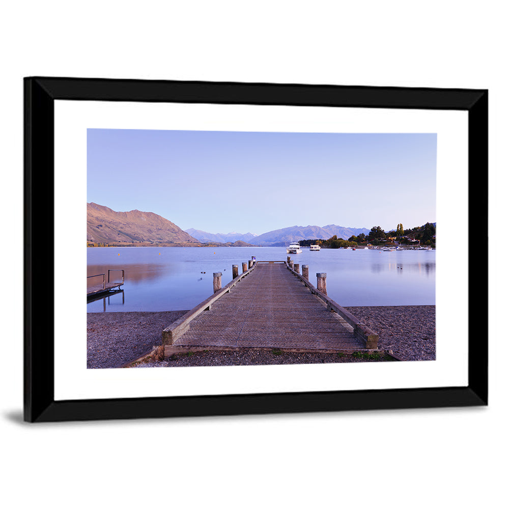 Wanaka Pier at Twilight Wall Art