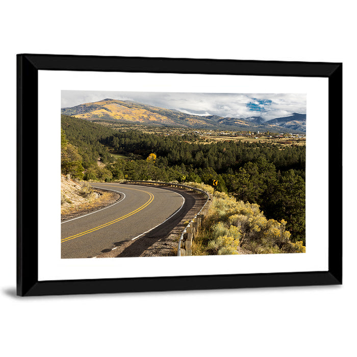 Road to Taos Wall Art as a framed print