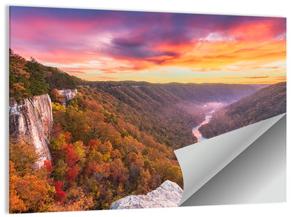 New River Gorge Sunset Wall Art