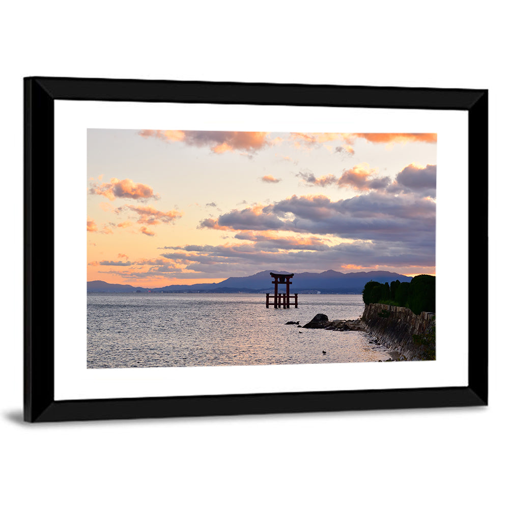 Itsukushima Torii Gate Sunset Wall Art