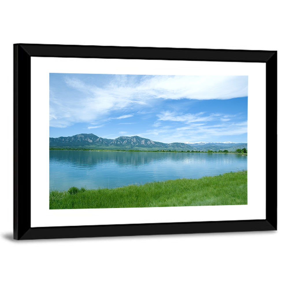 Boulder Reservoir and Flatirons Wall Art