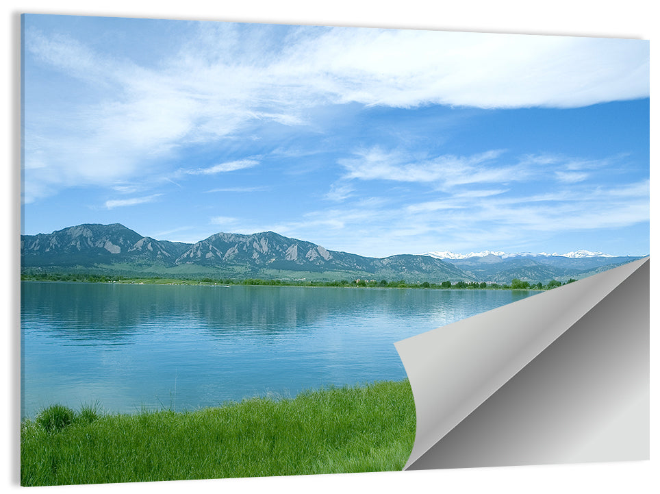 Boulder Reservoir and Flatirons Wall Art